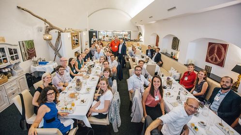 Mittagessen mit 40 Nachwuchswissenschaftlern von Hochschulen aus ganz Deutschland